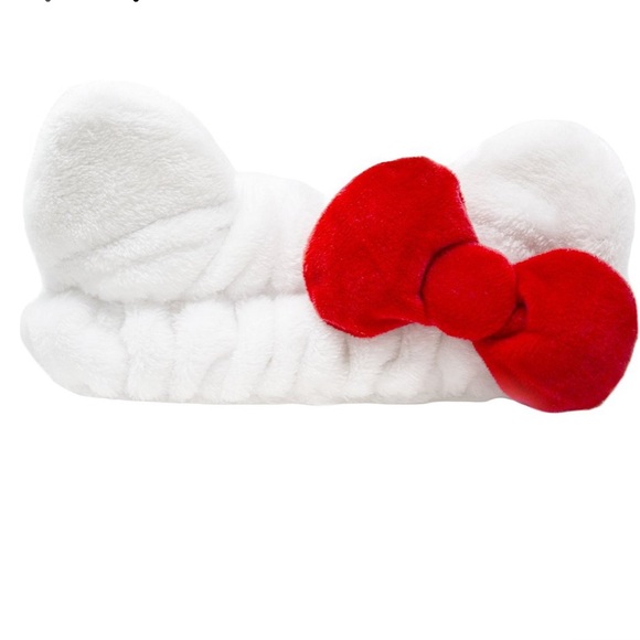 Sanrio Hello Kitty X Creme Spa Plush Headband Bow - Picture 2 of 12